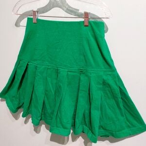 Vintage Green Pleated Skirt